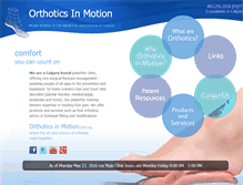 Tablet Screenshot of orthoticsinmotion.com